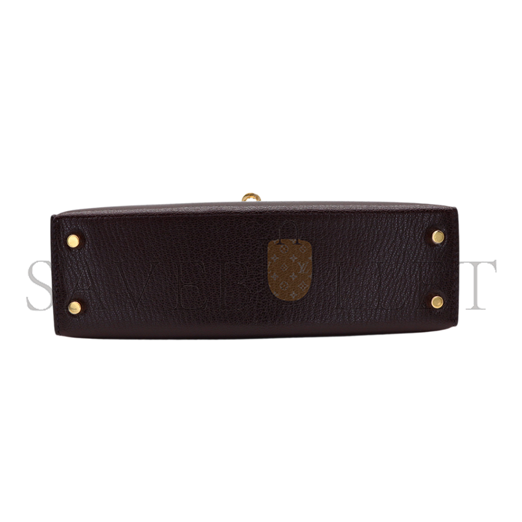 H**mes kelly ii sellier mini rouge sellier chevre leather gold hardware (19*12*5.5cm)